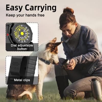 Show full view: Bousnic 1000ft Dog Training Collar Electric Rechargeable Waterproof Dog Shock Collar with Remote for Small, Medium & Large Dog, Black, 2 count slide 6 of 8