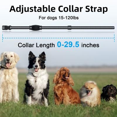 Show full view: Bousnic 1000ft Dog Training Collar Electric Rechargeable Waterproof Dog Shock Collar with Remote for Small, Medium & Large Dog, Blue, 2 count slide 6 of 9