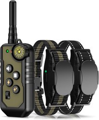 Bousnic 1000ft Dog Training Collar Electric Rechargeable Waterproof Dog Shock Collar with Remote for Small, Medium & Large Dog, Green