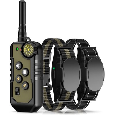 Bousnic Bousnic 1000ft Dog Training Collar Electric Rechargeable Waterproof Dog Shock Collar with Remote for Small, Medium & Large Dog, Green