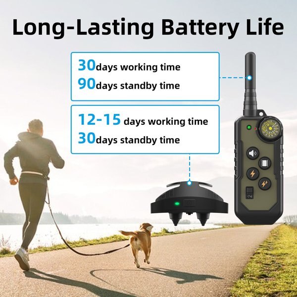 Bousnic 1000ft Dog Training Collar Electric Rechargeable Waterproof Dog Shock Collar with Remote for Small, Medium & Large Dog