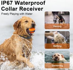 Bousnic 1000ft Dog Training Collar Electric Rechargeable Waterproof Dog Shock Collar with Remote for Small, Medium & Large Dog, Orange, 2 count slide 2 of 7