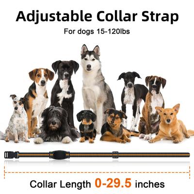 Show full view: Bousnic 1000ft Dog Training Collar Electric Rechargeable Waterproof Dog Shock Collar with Remote for Small, Medium & Large Dog, Orange, 2 count slide 6 of 8
