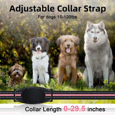 Show full view: Bousnic 1000ft Dog Training Collar Electric Rechargeable Waterproof Dog Shock Collar with Remote for Small, Medium & Large Dog, Pink, 2 count slide 6 of 8
