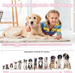 Bousnic 1000-ft Range Waterproof Rechargeable Dog Shock Training Collar with Remote, Pink slide 2 of 7