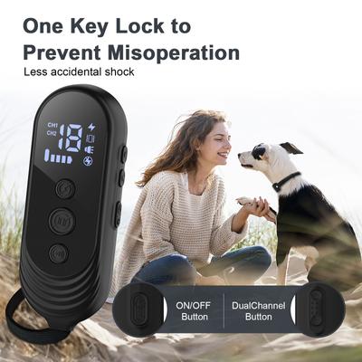 Show full view: Bousnic 1000FT Remote Dog Shock Training Collar, Black, 2 count slide 5 of 8