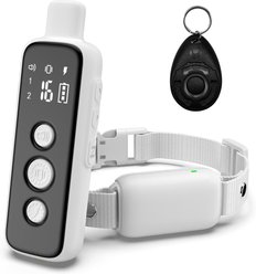 Bousnic 1000-ft Remote Waterproof Electric Dog Training Collar, Grey, 1 count