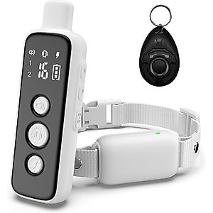 Bousnic 1000-ft Remote Waterproof Electric Dog Training Collar, Grey, 1 count