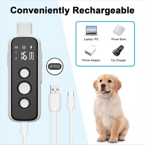 Bousnic 1000-ft Remote Waterproof Electric Dog Training Collar, Grey, 1 count