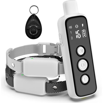 Bousnic Bousnic 1000-ft Remote Waterproof Electric Dog Training Collar, Grey, 2 count