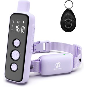 Bousnic 1000-ft Remote Waterproof Electric Dog Training Collar, Purple, 1 count