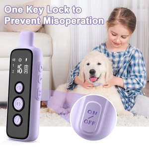 Bousnic 1000-ft Remote Waterproof Electric Dog Training Collar, Purple, 1 count