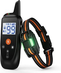 Bousnic 124 Levels IPX7 Waterproof 3350-FT Remote Dog Training Electric Shock Collar, Black, 27.5-in neck, 1/2-in wide