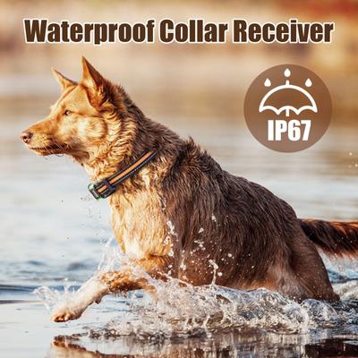 Show full view: Bousnic 124 Levels IPX7 Waterproof 3350-FT Remote Dog Training Electric Shock Collar, Black, 27.5-in neck, 1/2-in wide slide 4 of 8