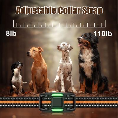 Show full view: Bousnic 124 Levels IPX7 Waterproof 3350-FT Remote Dog Training Electric Shock Collar, Black, 27.5-in neck, 1/2-in wide slide 5 of 8