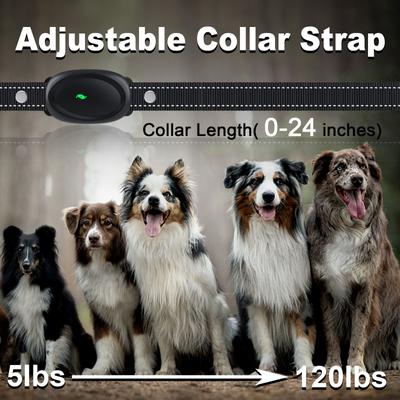 Show full view: Bousnic 2000FT Remote Range Comfortable Dog Shock Training Collar with LED Light, Black, 2 count slide 5 of 8