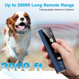 Bousnic 2000ft Remote Range Electronic Dog Training Collar, Blue 