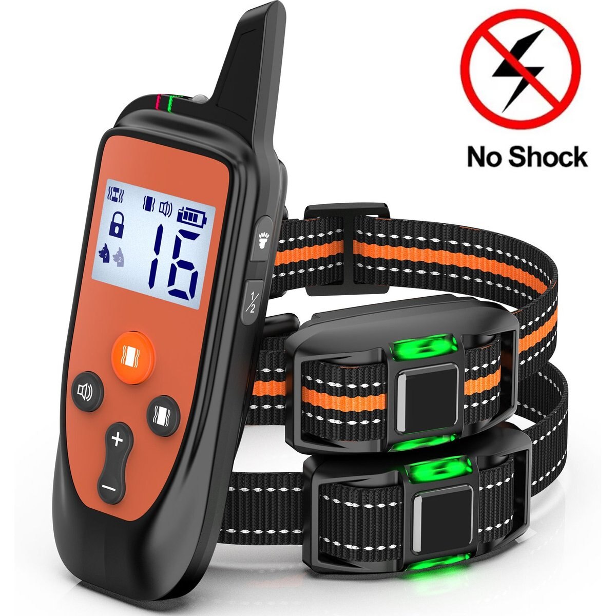 Bousnic 3350FT Remote Vibration Dog Training Collar, Orange, 2 count