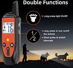 Bousnic 3350FT Remote Vibration Dog Training Collar, Orange, 2 count slide 2 of 7