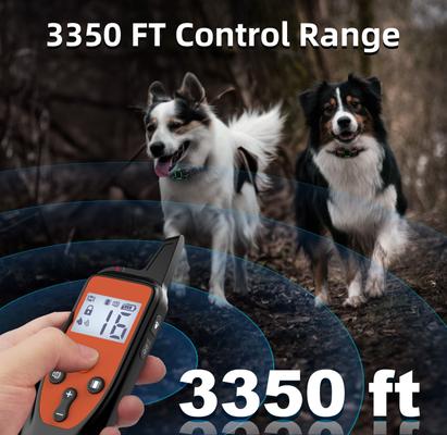 Show full view: Bousnic 3350FT Remote Vibration Dog Training Collar, Orange, 2 count slide 4 of 8