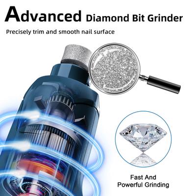 Show full view: Bousnic 6-Speed Pro Quiet Rechargeable Dog & Cat Nail Grinder with 2 LED Lights, Dark Blue slide 7 of 9