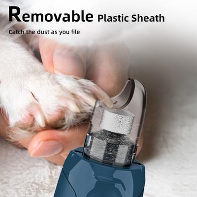 Show full view: Bousnic 6-Speed Pro Quiet Rechargeable Dog & Cat Nail Grinder with 2 LED Lights, Dark Blue slide 6 of 9