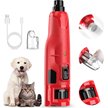 Show in main carousel: Bousnic 6-Speed Pro Quiet Rechargeable Dog & Cat Nail Grinder with 2 LED Lights, Red slide 1 of 9