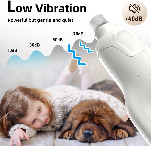 Bousnic Smart 6-Speed Quiet Cat & Dog Nail Grinder