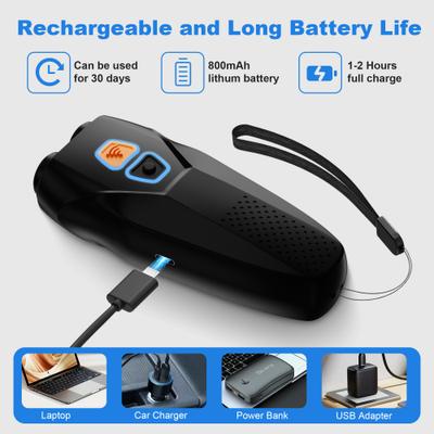 Show full view: Bousnic Handheld Dual Sensor Ultrasonic Dog Bark Deterrent Device with LED Flashlight, Black slide 7 of 7