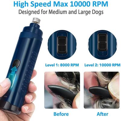 Show full view: Bousnic LED Dog & Cat Nail Grinder, Blue slide 4 of 7