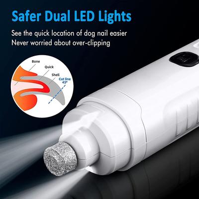 Show full view: Bousnic LED Dog & Cat Nail Grinder, White slide 4 of 8