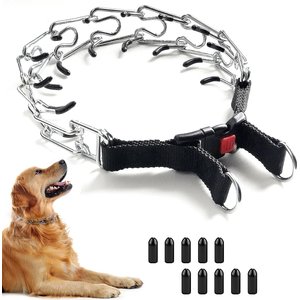 Bousnic No Pull Pro-Training Dog Prong Collar with Quick Release Buckle