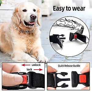 Bousnic No Pull Pro-Training Dog Prong Collar with Quick Release Buckle