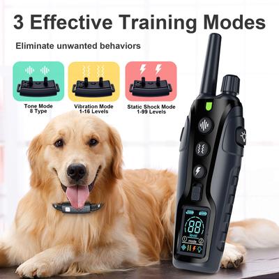 Show full view: Bousnic Outdoor Remote Dog Training Shock e-Collar, Black, 2 count slide 2 of 7