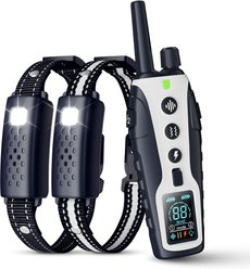 Bousnic Outdoor Remote Medium & Large Dog Training Shock e-Collar, White, 2 count