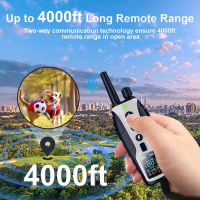 Show full view: Bousnic Outdoor Remote Medium & Large Dog Training Shock e-Collar, White, 2 count slide 6 of 9