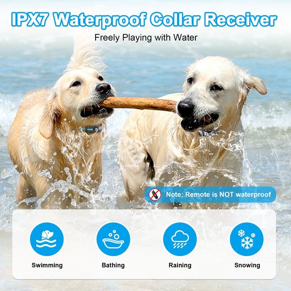 Bousnic Remote Waterproof Dog Training Collar, 3300-ft