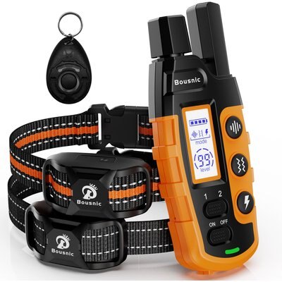 Bousnic Bousnic Remote Waterproof Dog Training Collar, 3300-ft, Orange, 2 count