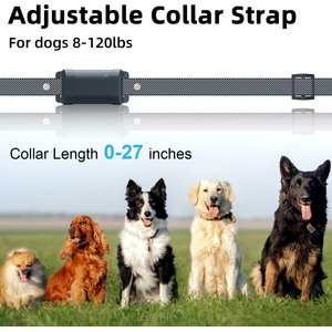 Bousnic Remote Waterproof Rechargeable Dog Shock Collar, 4000-ft, 2 count, Grey