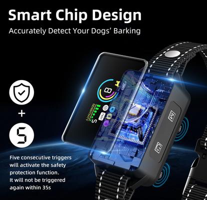 Show full view: Bousnic Smart Bark Collar Waterproof Automatic Bark Control Dog Training Collar, Black slide 3 of 8