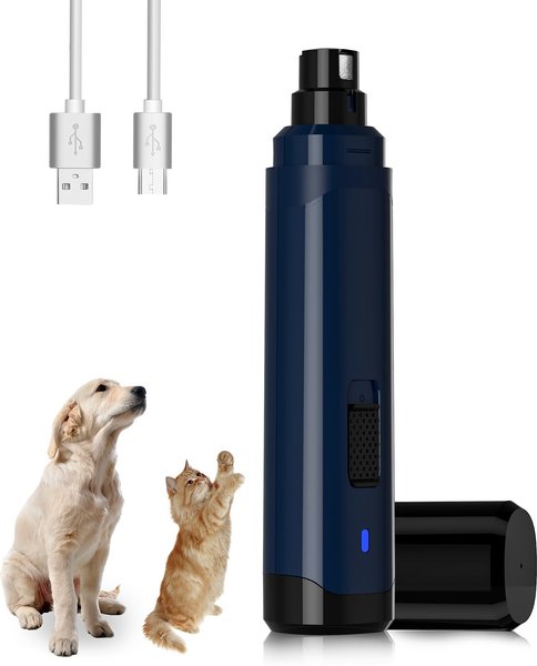 Bousnic Super Low Noise Dog & Cat Nail Grinder, Blue