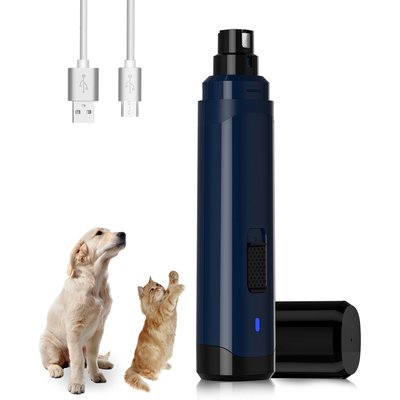 Bousnic Bousnic Super Low Noise Dog & Cat Nail Grinder, Blue
