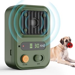Bousnic Ultrasonic Bark Control Deterrent Dog Anti Bark Device, Army Green