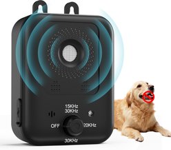 Bousnic Ultrasonic Indoor & Outdoor Dog Bark Control Device, Black