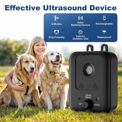 Show full view: Bousnic Ultrasonic Indoor & Outdoor Dog Bark Control Device, Black slide 2 of 8