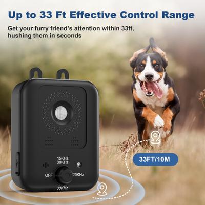 Show full view: Bousnic Ultrasonic Indoor & Outdoor Dog Bark Control Device, Black slide 3 of 8