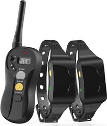 Bousnic Waterproof Electric 3000-ft Large Breed Dog Training Collar, Black, 2 count