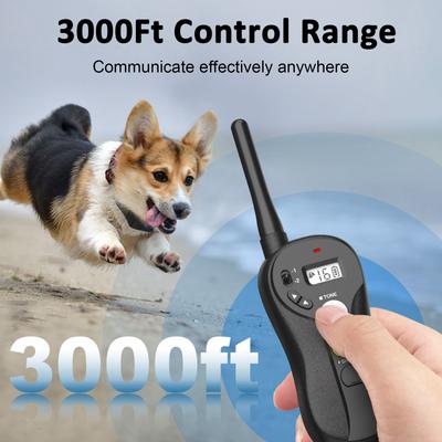 Show full view: Bousnic Waterproof Electric 3000-ft Large Breed Dog Training Collar, Black, 2 count slide 3 of 7