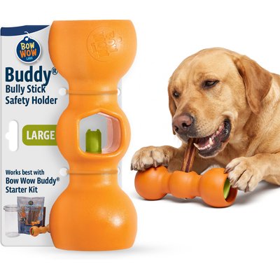 Bow Wow Labs Bow Wow Labs Buddy Safety Device Bully Stick Treat Holder, Orange, Large