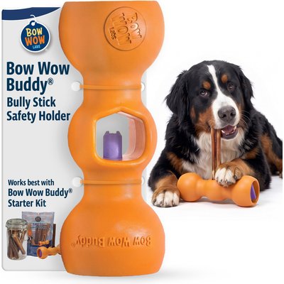 Bow Wow Labs Bow Wow Labs Buddy Safety Device Bully Stick Treat Holder, Orange, Medium
